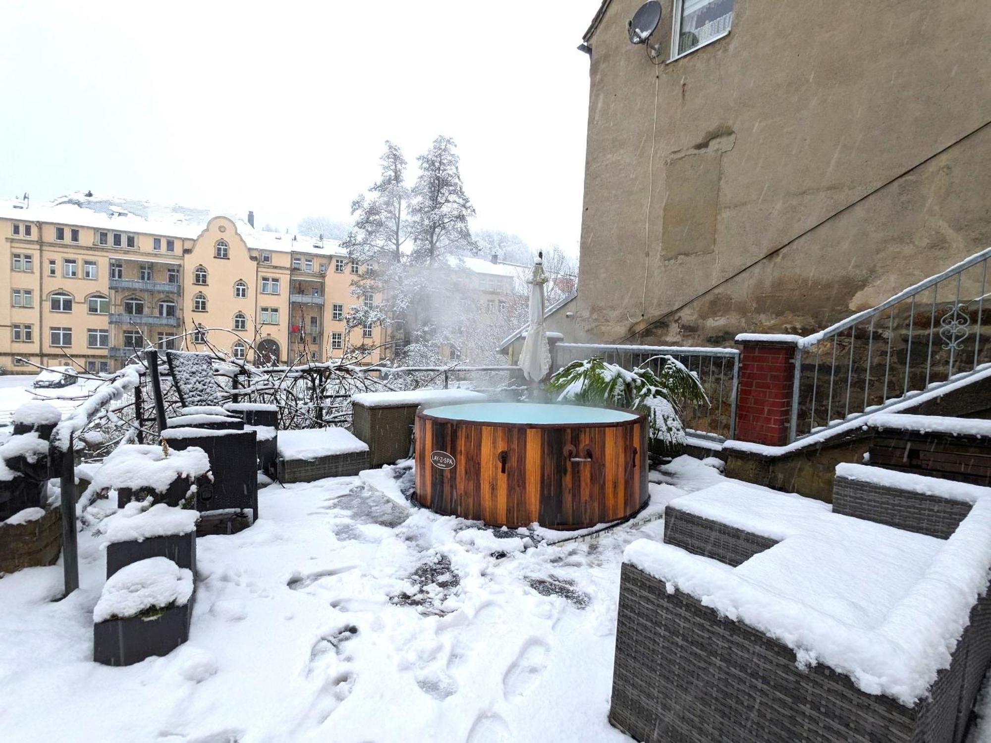 Hw2B - Urlaubsmagie - Wohlfuehlwohnung Mit Balkon, Pool, Sauna & Terrasse เซบนิทซ์ ภายนอก รูปภาพ